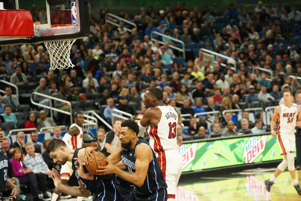 Orlando Magic Hospeda Miami Heat Amway Center Orlando Florida Sábado — Fotografia de Stock