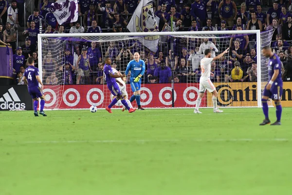 Orlando City Gastheer Atlanta United Het Exploria Stadium Augustus 2018 — Stockfoto