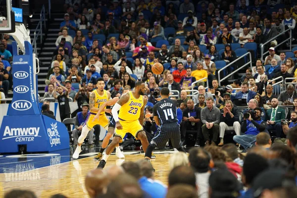 Orlando Magic Acoge Los Angeles Lakers Amway Center Orlando Forida —  Fotos de Stock