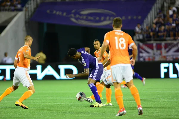 Orlando City Házigazdája Houston Dynamo Július 2016 Camping World Stadium — Stock Fotó