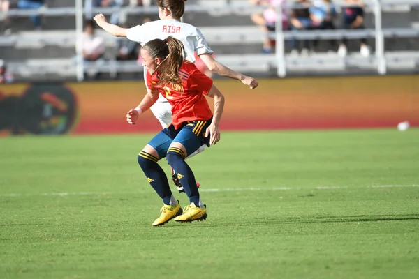 Spain Japan Match 2020 Shebelieves Cup Exploria Stadium Orlando Florida — стокове фото