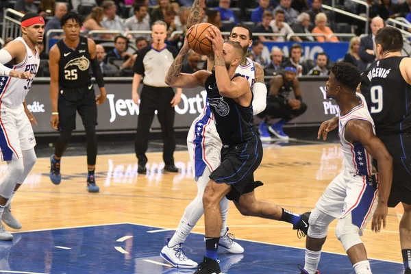 Orlando Magic Hostí Philadelphia 76Ers Amway Aréně Orlandu Floridě Pondělí — Stock fotografie