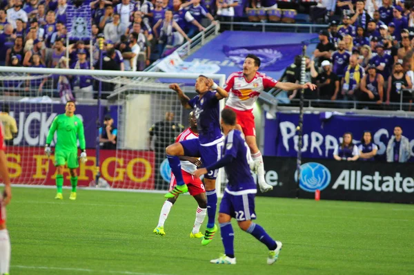 Orlando City Värd För New York Red Bulls Camping World — Stockfoto