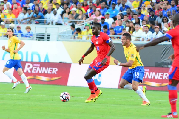 Brazil Face Haiti Copa America Centenario Orlando Florida Camping World — Stock Photo, Image