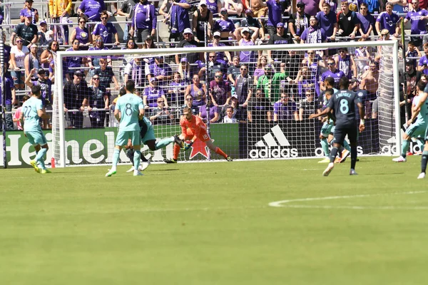 Orlando City Organizuje Vancouver Whitecaps Stadionie Orlando City Stadium Sobotę — Zdjęcie stockowe