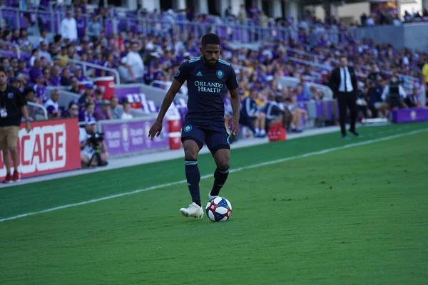 Orlando City Hosts Vancouver Whitecaps Orlando City Stadium Saturday Április — Stock Fotó