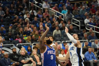 Orlando Magic, Philadelphia 76ers 'ı 13 Kasım 2019 Çarşamba günü Amway Center' da ağırlamaktadır. Fotoğraf: Marty Jean-Louis
