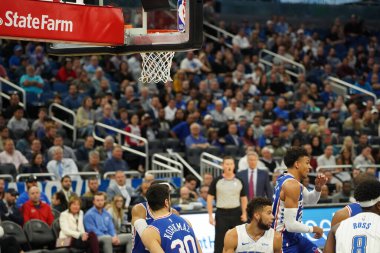 Orlando Magic, Philadelphia 76ers 'ı 13 Kasım 2019 Çarşamba günü Amway Center' da ağırlamaktadır. Fotoğraf: Marty Jean-Louis