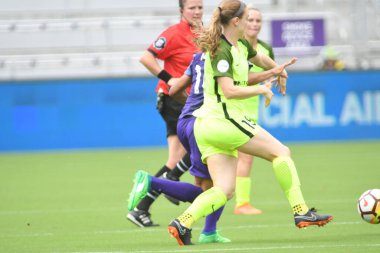 Orlando Pride 21 Temmuz 2018 'de Orlando Florida' daki Exploria Stadyumu 'nda Seattle Reign FC' ye ev sahipliği yapmaktadır. Fotoğraf: Marty Jean-Louis