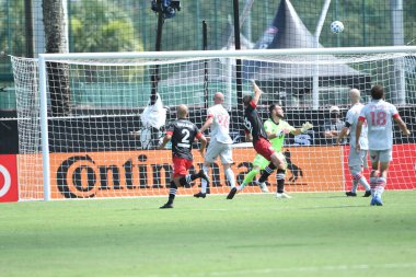Toronto FC, 13 Temmuz 2020 tarihinde Orlando Florida 'daki ESPN Wild World of Sports' ta düzenlenen MLS Back Tournament sırasında D.C. United ile karşılaştı. Fotoğraf: Marty Jean-Louis