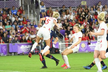 5 Mart 2020 'de Orlando Florida' daki Exploria Stadyumu 'nda düzenlenen 2020 SheBelieves Kupası' nda ABD - İngiltere Karşılaşması 