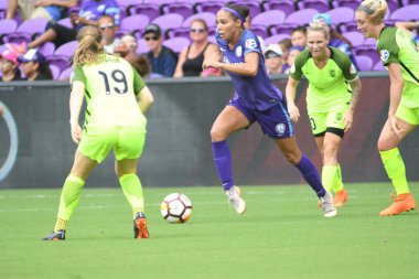 Orlando Pride 21 Temmuz 2018 'de Orlando Florida' daki Exploria Stadyumu 'nda Seattle Reign FC' ye ev sahipliği yapmaktadır. Fotoğraf: Marty Jean-Louis