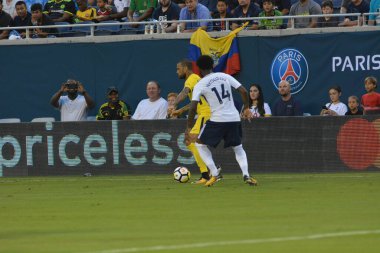 Paris Saint-Germain, Tottenham Hotspur 'a karşı 22 Temmuz 2017' de Orlando Florida 'daki Citrus Bowl' da. 