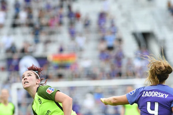 Orlando Pride 21 Temmuz 2018 'de Orlando Florida' daki Exploria Stadyumu 'nda Seattle Reign FC' ye ev sahipliği yapmaktadır. Fotoğraf: Marty Jean-Louis