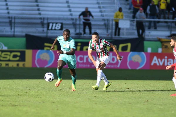 Fluminense Barcelona Lors Coupe Floride Spectrum Stadium Janvier 2018 Orlando — Photo