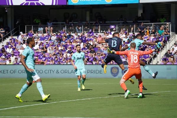 Orlando City Organizuje Vancouver Whitecaps Stadionie Orlando City Stadium Sobotę — Zdjęcie stockowe