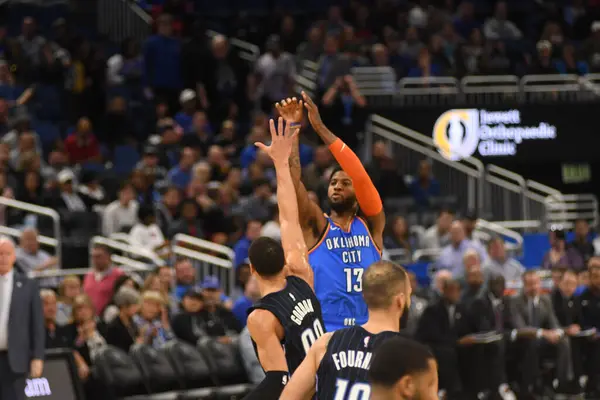 Orlando Magic Hostí Oklahomacity Thunder Amway Center Orlandu Floridě Ledna — Stock fotografie