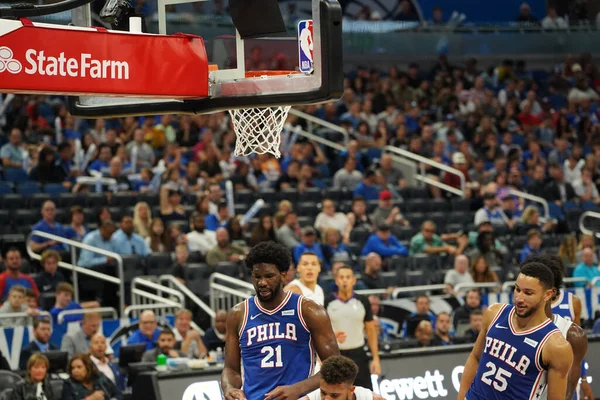 Orlando Magic Acoge Los Philadelphia 76Ers Amway Center Orlando Florida —  Fotos de Stock