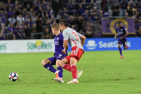 Orlando City Otthont New York Red Bulls Exploria Stadium Vasárnap — Stock Fotó