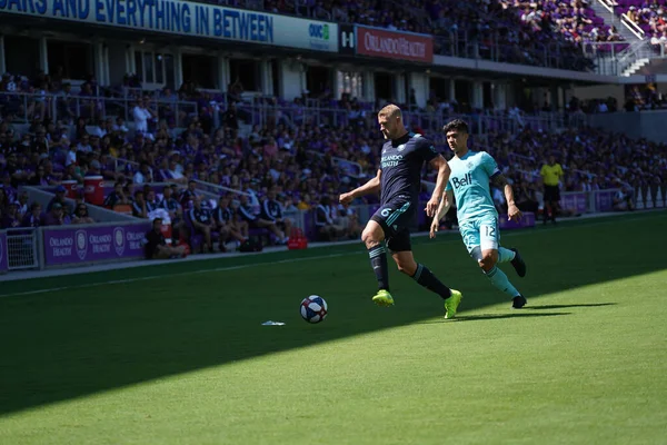 Orlando City Recebe Vancouver Whitecaps Orlando City Stadium Sábado Abril — Fotografia de Stock