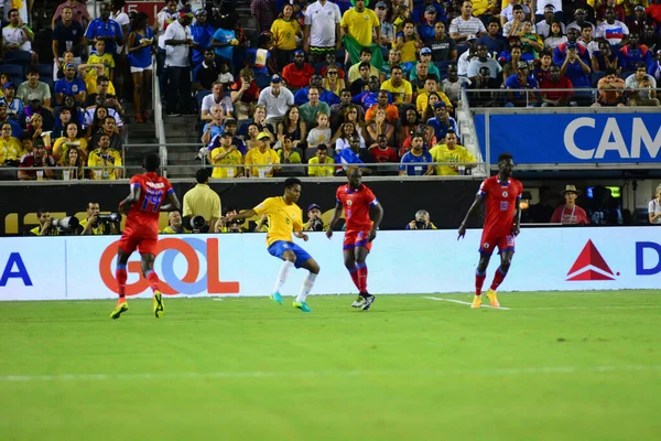 Brasil Enfrenta Haití Durante Copa América Centenario Orlando Florida Camping — Foto de Stock