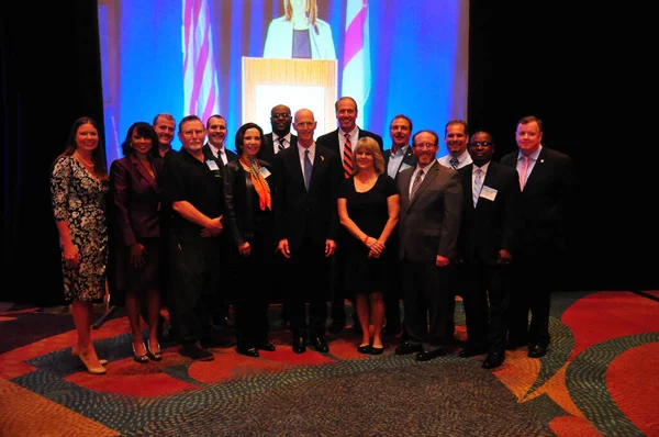 Gobernador Florida Rick Scott Habla Simposio Orlando Florida Octubre 2015 — Foto de Stock