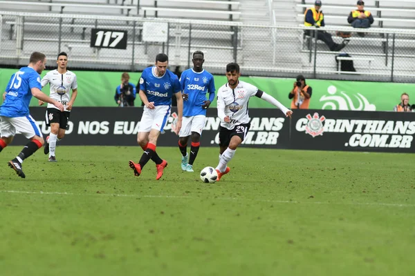 Rangers Corinthians Durante Copa Flórida Spectrum Stadium Janeiro 2018 Orlando — Fotografia de Stock