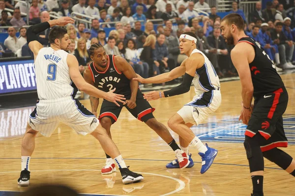 Orlando Magic Hosts Toronto Rapters Nba Playoff Στο Amway Arena — Φωτογραφία Αρχείου