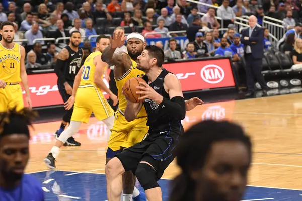 Orlando Magic Värd För Golden State Warriors Amway Center Orlando — Stockfoto