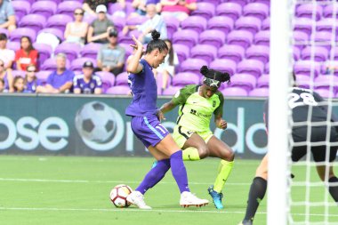 Orlando Pride 21 Temmuz 2018 'de Orlando Florida' daki Exploria Stadyumu 'nda Seattle Reign FC' ye ev sahipliği yapmaktadır. Fotoğraf: Marty Jean-Louis