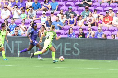 Orlando Pride 21 Temmuz 2018 'de Orlando Florida' daki Exploria Stadyumu 'nda Seattle Reign FC' ye ev sahipliği yapmaktadır. Fotoğraf: Marty Jean-Louis