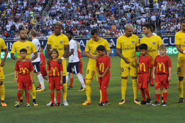 Paris Saint-Germain, Tottenham Hotspur 'a karşı 22 Temmuz 2017' de Orlando Florida 'daki Citrus Bowl' da.  