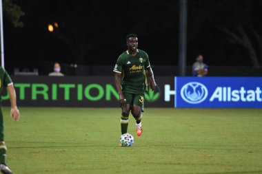 Los Angeles Galaksisi, 14 Temmuz 2020 'de Orlando Florida ABD' deki ESPN Vahşi Spor Dünyası 'nda düzenlenen MLS Sırt Turnuvası sırasında Portland Timbers ile karşı karşıya geldi.