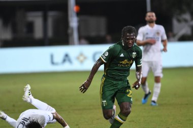 Los Angeles Galaksisi, 14 Temmuz 2020 'de Orlando Florida ABD' deki ESPN Vahşi Spor Dünyası 'nda düzenlenen MLS Sırt Turnuvası sırasında Portland Timbers ile karşı karşıya geldi..