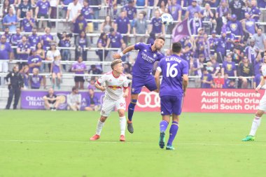 Orlando City, 31 Mart 2018 'de Orlando Florida' daki Exploria Stadyumu 'nda New York Red Bulls' a ev sahipliği yaptı..
