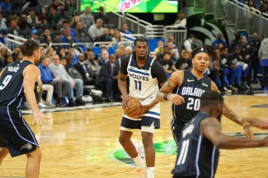 Orlando Magic 28 Şubat 2020 tarihinde Orlando Florida 'da Amway Center' da Minnesota Timberwolves 'a ev sahipliği yapar..  