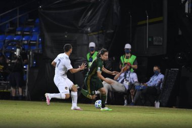 Los Angeles Galaksisi, 14 Temmuz 2020 'de Orlando Florida ABD' deki ESPN Vahşi Spor Dünyası 'nda düzenlenen MLS Sırt Turnuvası sırasında Portland Timbers ile karşı karşıya geldi. 