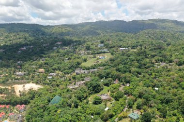 Güzel manzaranın havadan görünüşü