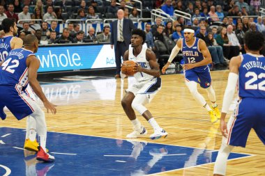 Orlando Magic, Philadelphia 76ers 'ı 13 Kasım 2019 Çarşamba günü Amway Center' da ağırlamaktadır. Fotoğraf: Marty Jean-Louis