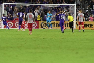Orlando City 21 Temmuz 2019 tarihinde Florida, Orlando 'da Exploria Stadyumu' nda New York Red Bulls 'a ev sahipliği yaptı..