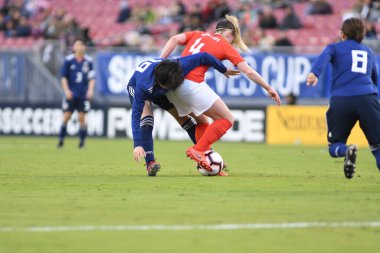 Japonya, İngiltere 'ye karşı Raymond James Stadyumu' nda 5 Mart 2019 'da Tampa Florida' da.