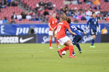 Japonya, İngiltere 'ye karşı Raymond James Stadyumu' nda 5 Mart 2019 'da Tampa Florida' da.