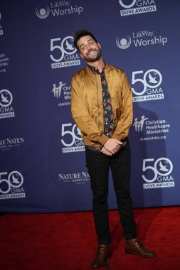 15 Ekim 2019 'da Nashville, Tennessee' deki Linbscome Üniversitesi 'nde verilen 50. GMA Dove Ödülleri sırasında kırmızı halı. 