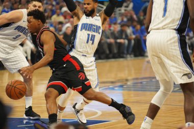 Orlando Magic 21 Nisan 2019 tarihinde Orlando Florida 'daki Amway Arena' da düzenlenen NBA Playoff 1 'de Toronto Rapçileri' ne ev sahipliği yapıyor..
