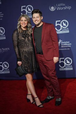 15 Ekim 2019 'da Nashville, Tennessee' deki Linbscome Üniversitesi 'nde verilen 50. GMA Dove Ödülleri sırasında kırmızı halı. 