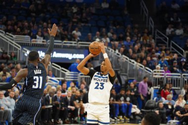 Orlando Magic 28 Şubat 2020 tarihinde Orlando Florida 'da Amway Center' da Minnesota Timberwolves 'a ev sahipliği yapar..  