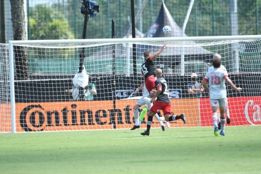 Toronto FC, 13 Temmuz 2020 tarihinde Orlando Florida 'daki ESPN Wild World of Sports' ta düzenlenen MLS Back Tournament sırasında D.C. United ile karşılaştı. Fotoğraf: Marty Jean-Louis