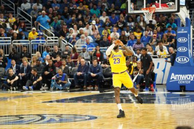 Orlando Magic 11 Aralık 2019 Çarşamba günü Orlando Forida 'daki Amway Center' da Los Angeles Lakers 'a ev sahipliği yaptı. Fotoğraf: Marty Jean-Louis