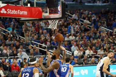 Orlando Magic, Philadelphia 76ers 'ı 13 Kasım 2019 Çarşamba günü Amway Center' da ağırlamaktadır. Fotoğraf: Marty Jean-Louis
