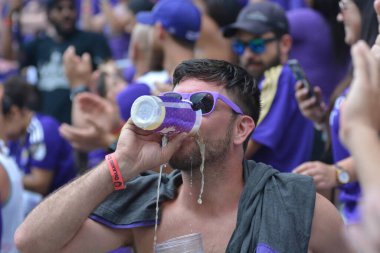 Orlando City 8 Nisan 2018 'de Orlando Florida' daki Exploria Stadyumu 'nda Portland Timbers' a ev sahipliği yaptı..